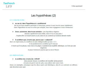 Les hypothèses sans si